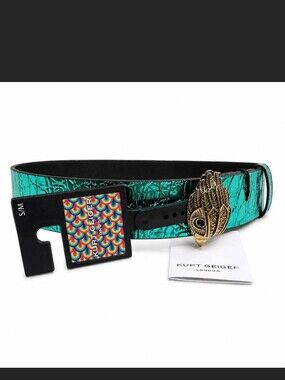 Kurt Geiger Metallic Leather Belt Nwt